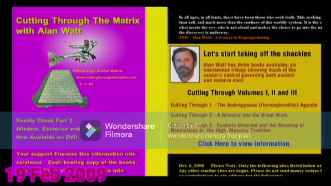 IW 19 Feb 2009 Alan Watt Structure & Goals of the NWO