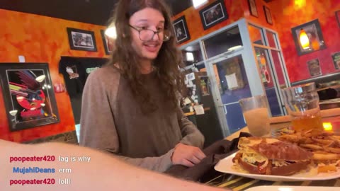 CrossAmbrosius puking into a glas... and warning the waitress | Stream Stars: Knocked Offline