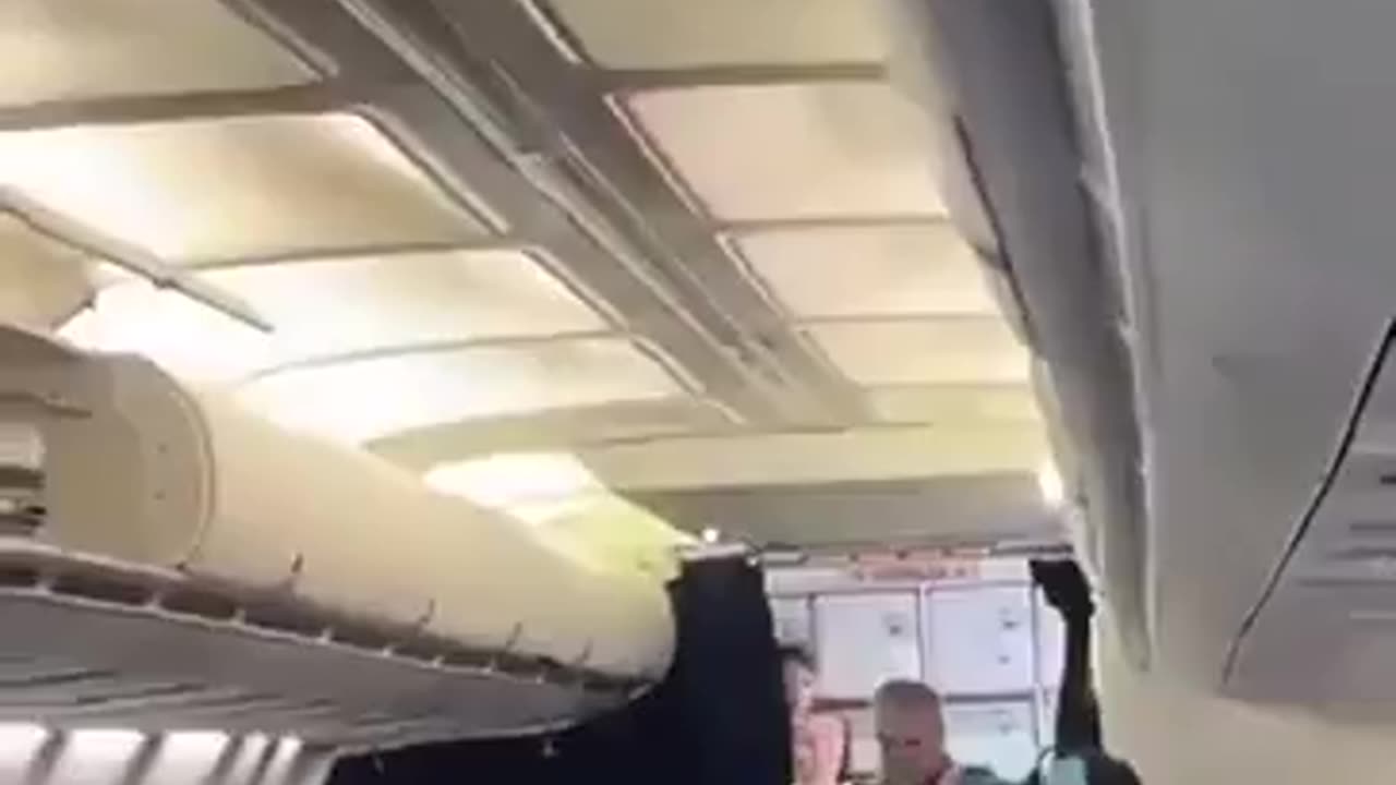 Dublin Airport. Chaos onboard a flight from NY arriving in Ireland as gardaí attempt to remove