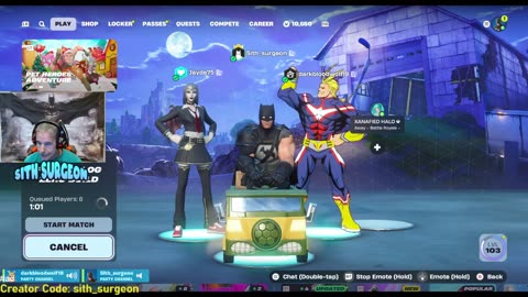 Sith_surgeon - Family Friendly Fortnite Live Stream. Customs Stream.