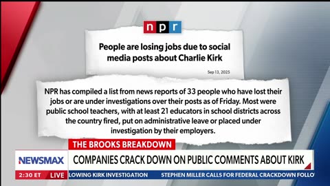 Newsmax - Bob Brooks: Charlie Kirk Murder Celebrators Should Face Consequences
