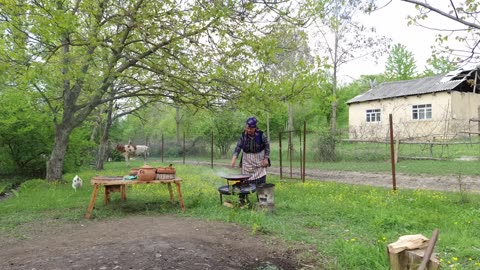 The Best Homemade Pasta With Meatballs, Köftəli Makaron, Outdoor Cooking