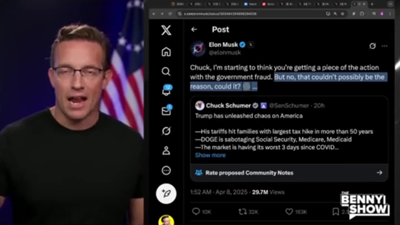 Politics - 2025 More Insane DOGE Discovery Chuck Schumer Filthy Liberal Globalist Commie Criminal