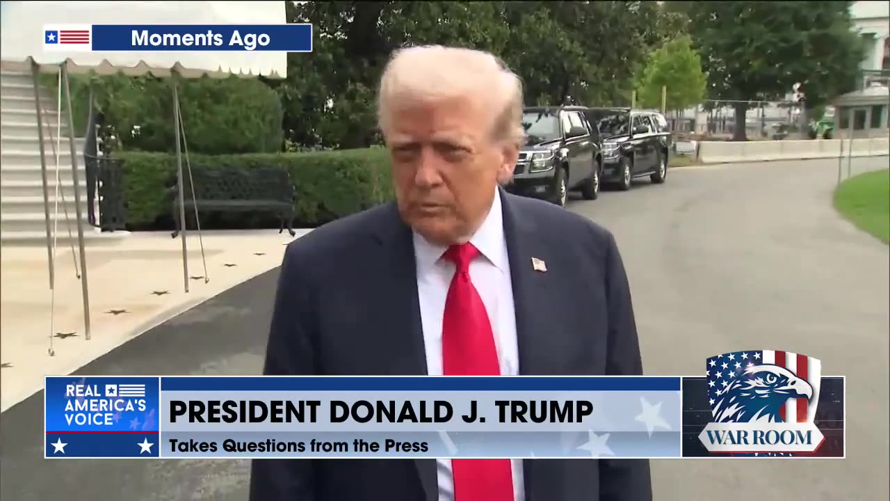 President Trump Takes Questions From The Press Before Leaving For England