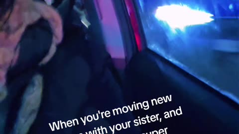 When you're moving new shelves with your sister, and have to be in a super claustrophobic situation