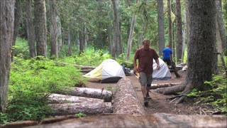 Mount Rainier - Setting up The Tents (Wonderland Trail)