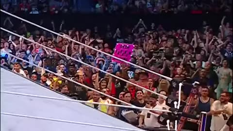 Brock Lesnar lifted the ring with a tractor and sent Roman Reigns FLYING! #Short
