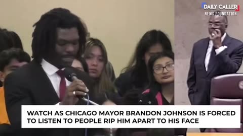 Chicago Mayor Johnson called out for being a black supremacist by a black resident