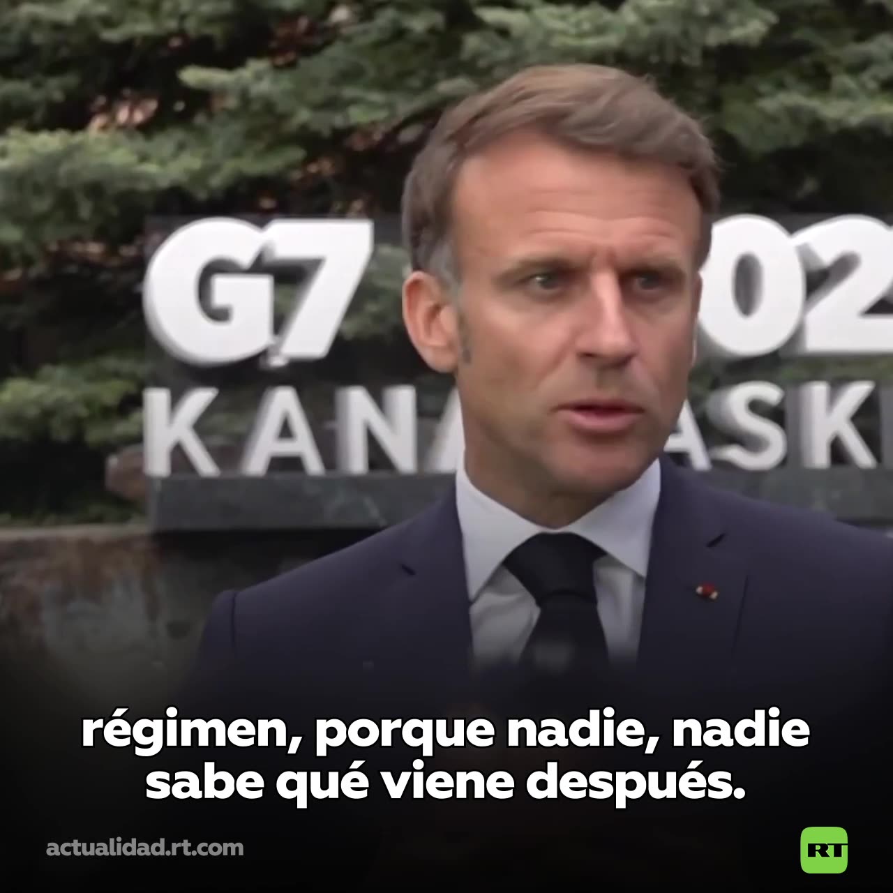 Macron rechaza un cambio de régimen en Irán