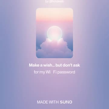 Make a wish… but don’t ask for my Wi‑Fi password