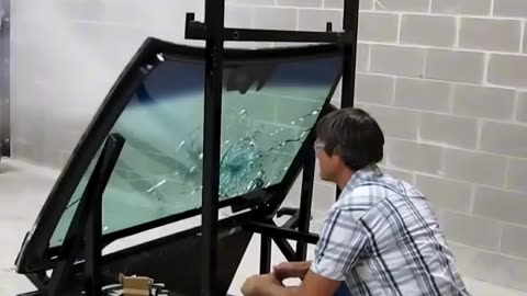 Why doesn't this glass break when the horse kicks?