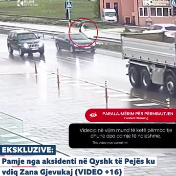 Pamje nga aksidenti tragjik në Qyshk të Pejës ku humbi jetën Zana Gjevukaj