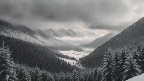 Snowfall and Wind Nature Sounds | Deep Relaxation & Peaceful Sleep Ambience