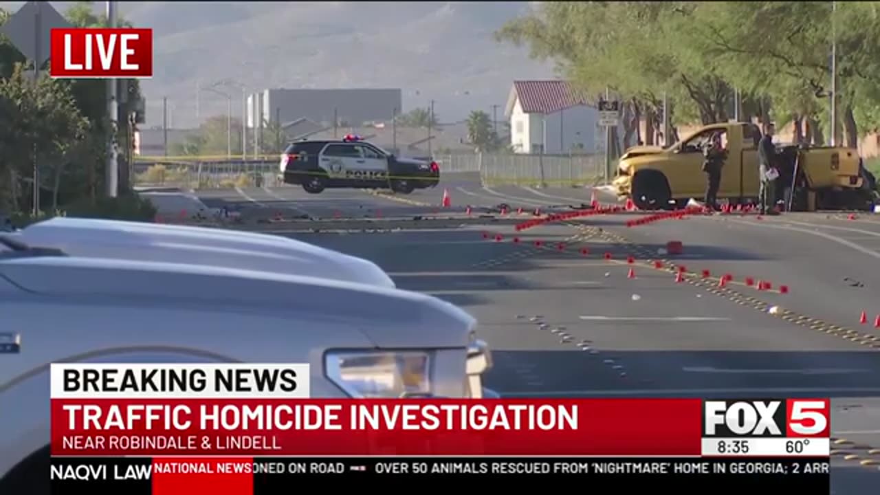 LIVE REPORT: 1 killed, another injured after gunshots led to crash, Las Vegas Police say