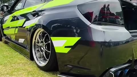 Custom LED Car Bonnet / Hood Holder Prop Display - For 3rd Gen Subaru Impreza WRX 💚🖤