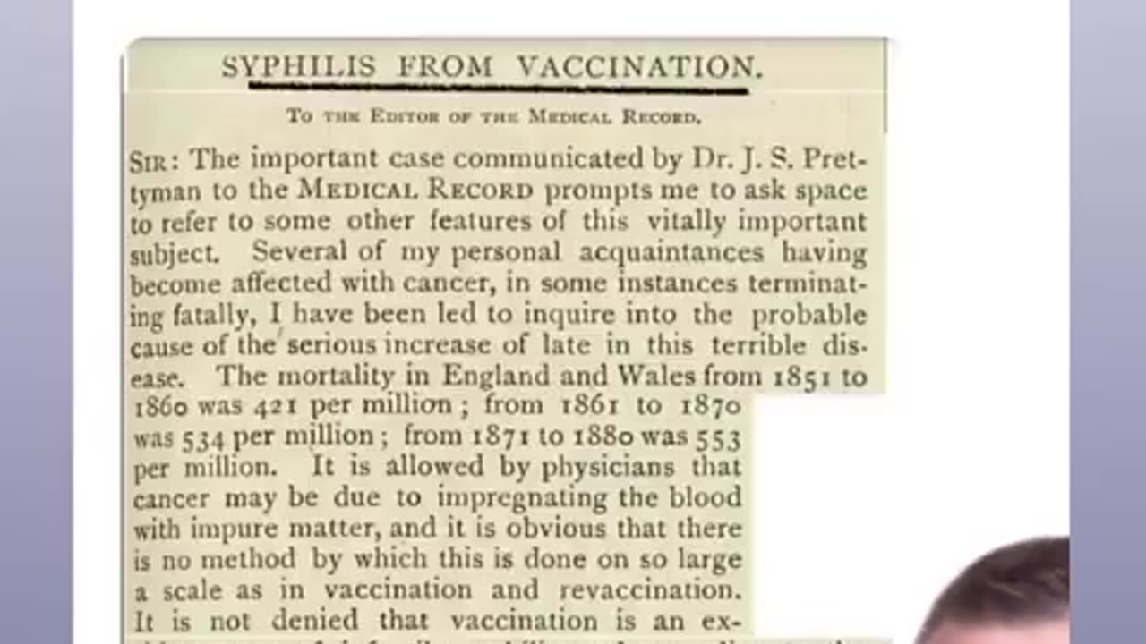 I "vaccini" uccidevano le persone negli anni 1880 e i dottori lanciavano l'allarme. Nel 1909 un noto medico sosteneva che la vaccinazione era la causa del cancro