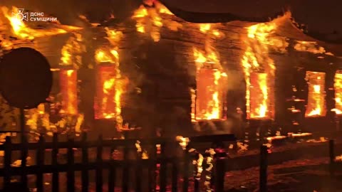 🔥🚒 Ukraine Russia War | First Responders Battle House Fire in Sumy Region | RCF