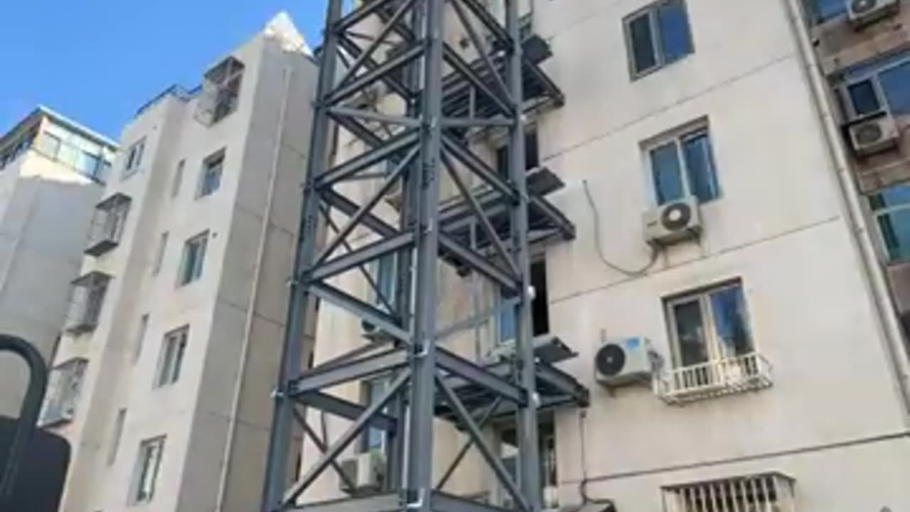 Installing lifts in China's old residential areas #china #innovation #shorts