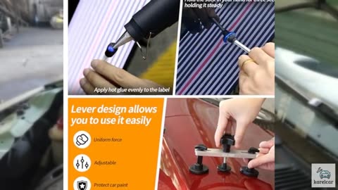 Super PDR Paintless Dent Repair Kit 148PCS Dent Puller Kit with LED Light Board