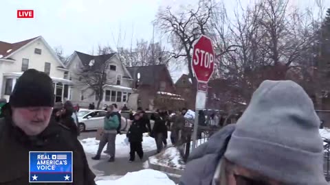 PROTESTERS SURROUND RAV AND HARASS THEM OUT OF THE NEIGHBORHOOD!