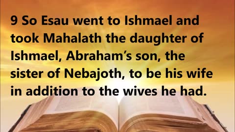 Esau adds more wives.