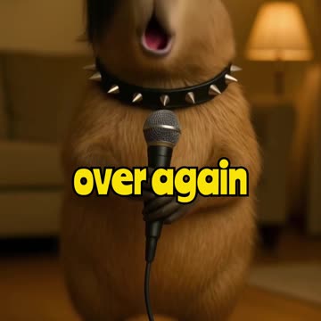 Emo Capybara Sings Its Sad Little Heart Out 🖤😭