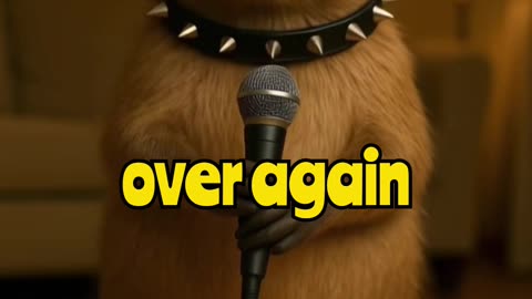 Emo Capybara Sings Its Sad Little Heart Out 🖤😭