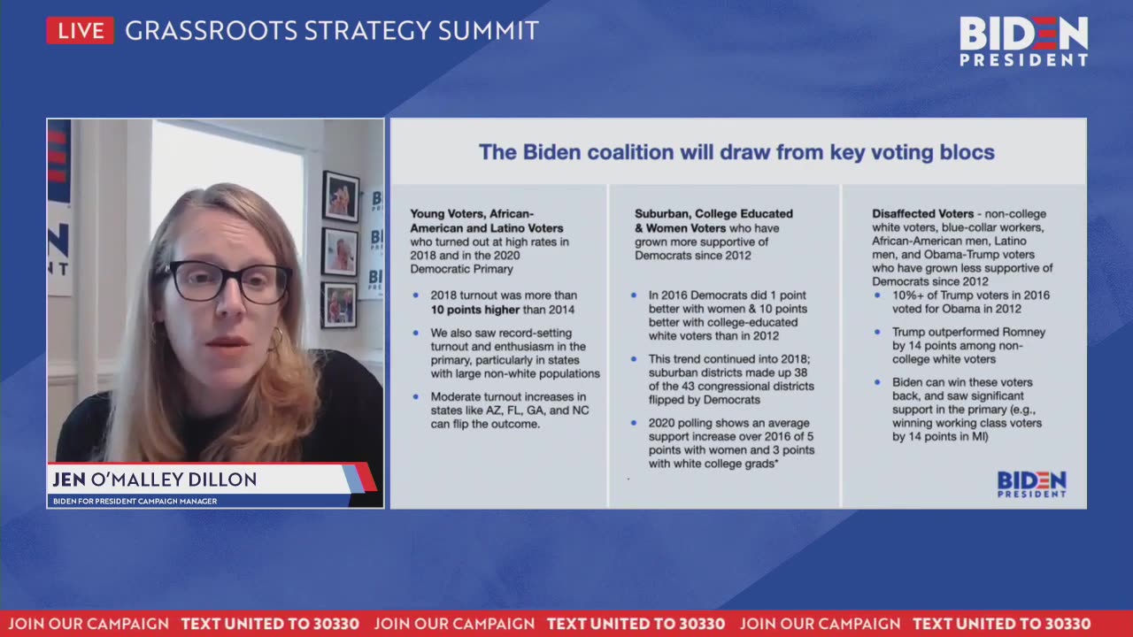 Join our Grassroots Strategy Summit with Campaign Manager Jen O'Malley Dillon