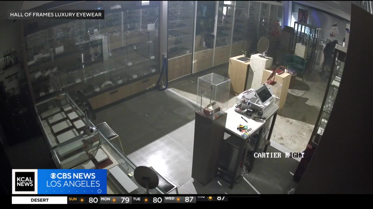 NEW: Thieves use pickup truck to ram Beverly Grove luxury eyewear store.