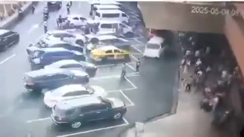 Driver crashes SUV into departure entrance of NAIA Terminal 1 in Manila, Philippines