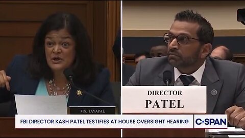 Rep Jayapal Throws Fit At Kash Patel