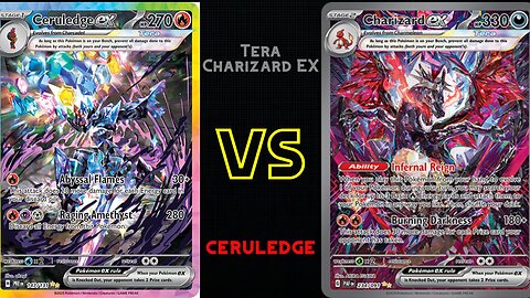 charizard ex【リザードンex】 VS 【ソウブレイズex】-ceruledge ex 【ポケカ対戦】【Pokemon cards battle】