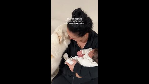 She's like 'yeah cool its a baby, but are YOU ok?"😭😭