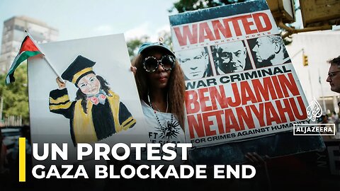 Protesters at UN demand end to Gaza blockade
