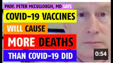 "Prof. Peter McCullough, MD Claims COVID Vaccines Will Result in More Deaths than COVID-19"