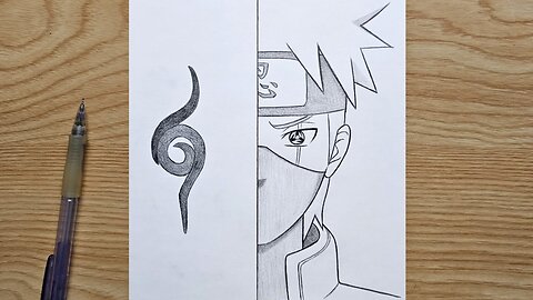 Kakashi drawing easy | How to draw kakashi from naruto step by step | anime half face for beginners