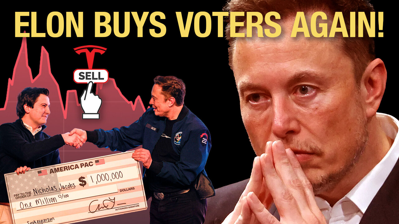 Elon Buys Voters While Whining About Tesla Stock Crash