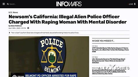 Illegal Alien Police Officer Charged With Raping Woman With Mental Disorder