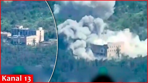 Su-27 fighter jet obliterates facility where Russian soldiers and drones were stationed in Luhansk