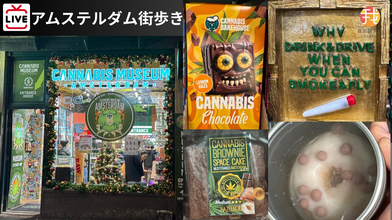 【生配信】1/18 大麻蔓延るオランダアムステルダム街歩き Live: Walks in Amsterdam Marijuana situation