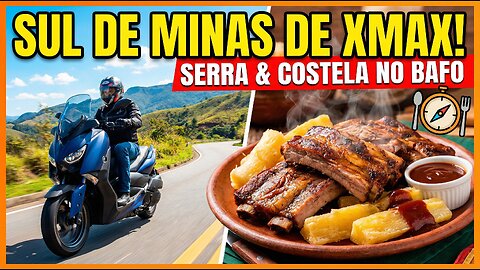 Yamaha XMAX 250 Motorcycle Ride ➤ Passa Quatro-MG & Lunch in Southern Minas Gerais - Travel Vlog 4K