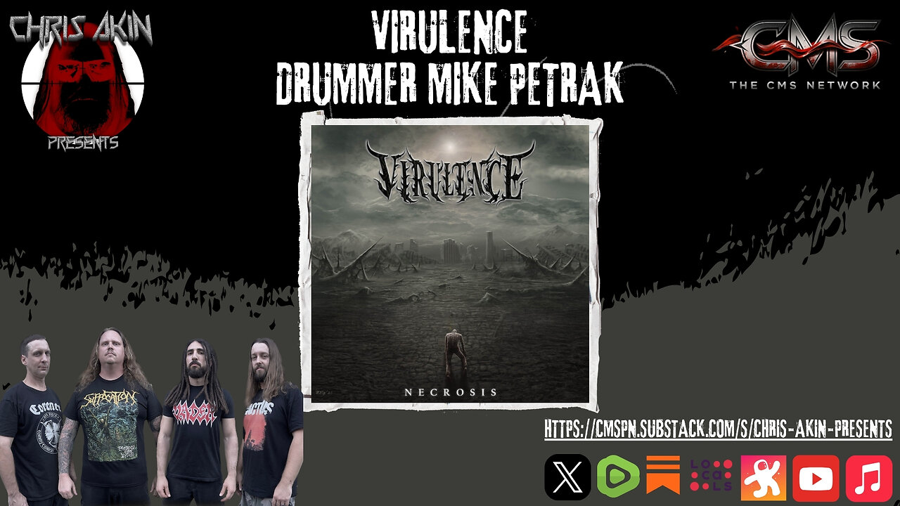 Virulence Drummer Mike Petrak: Death Metal, "NECROSIS" & Vinnie Paul Connection! (Commercial Free)