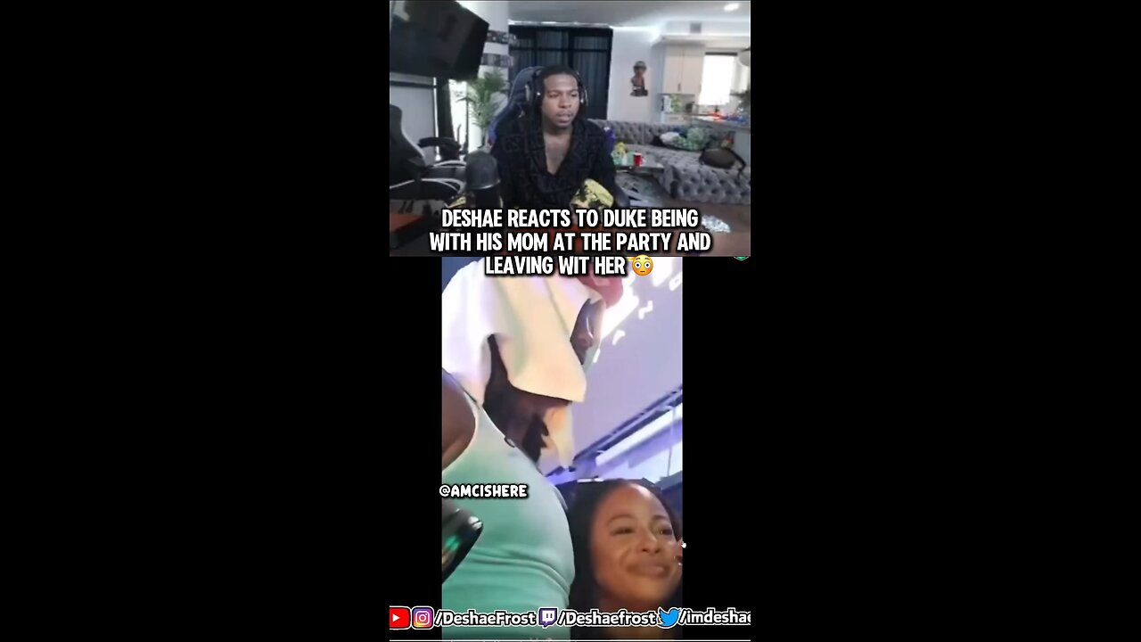 Deshae reacts to Duke being with his mom at the party and leaving wit her #deshaefrost #dukedennis