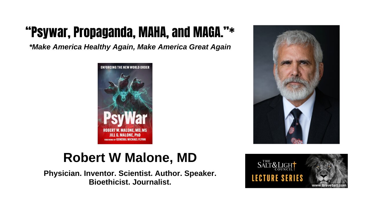 Lecture Series: April 21, 2025 | Robert W Malone, MD