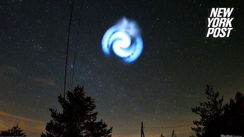 Mysterious blue spiral spotted across Europe caused by SpaceX rocket launch (01:19)