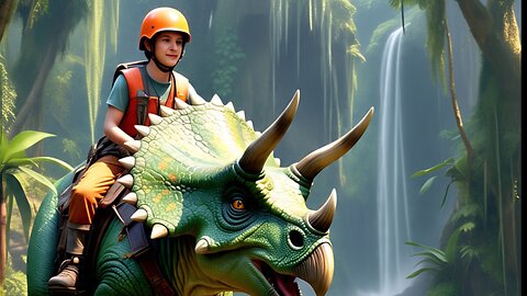 Dino ride adventure at children's playground