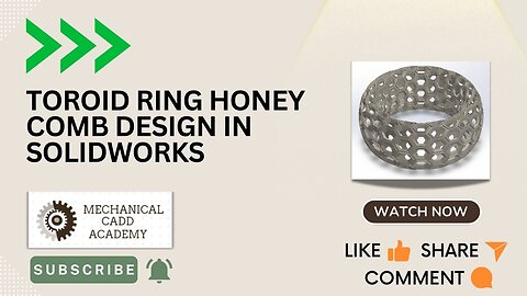 "Master SolidWorks Tutorial in Hindi | How to design a Toroid Ring Honeycomb | Step-by-Step Guide"