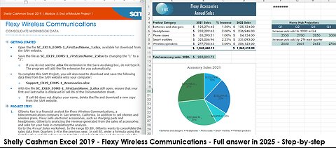 Shelly Cashman Excel 2019 | Module 5: End of Module Project 1 | Flexy Wireless Communications