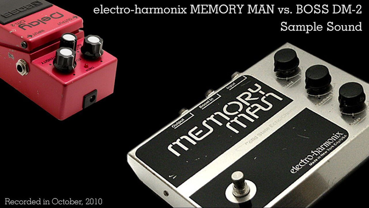 electro-harmonix MEMORY MAN vs BOSS DM-2 Delay, Sample Sound