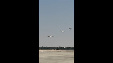 The spectacular opening display to the 2025 Dubai Airshow.